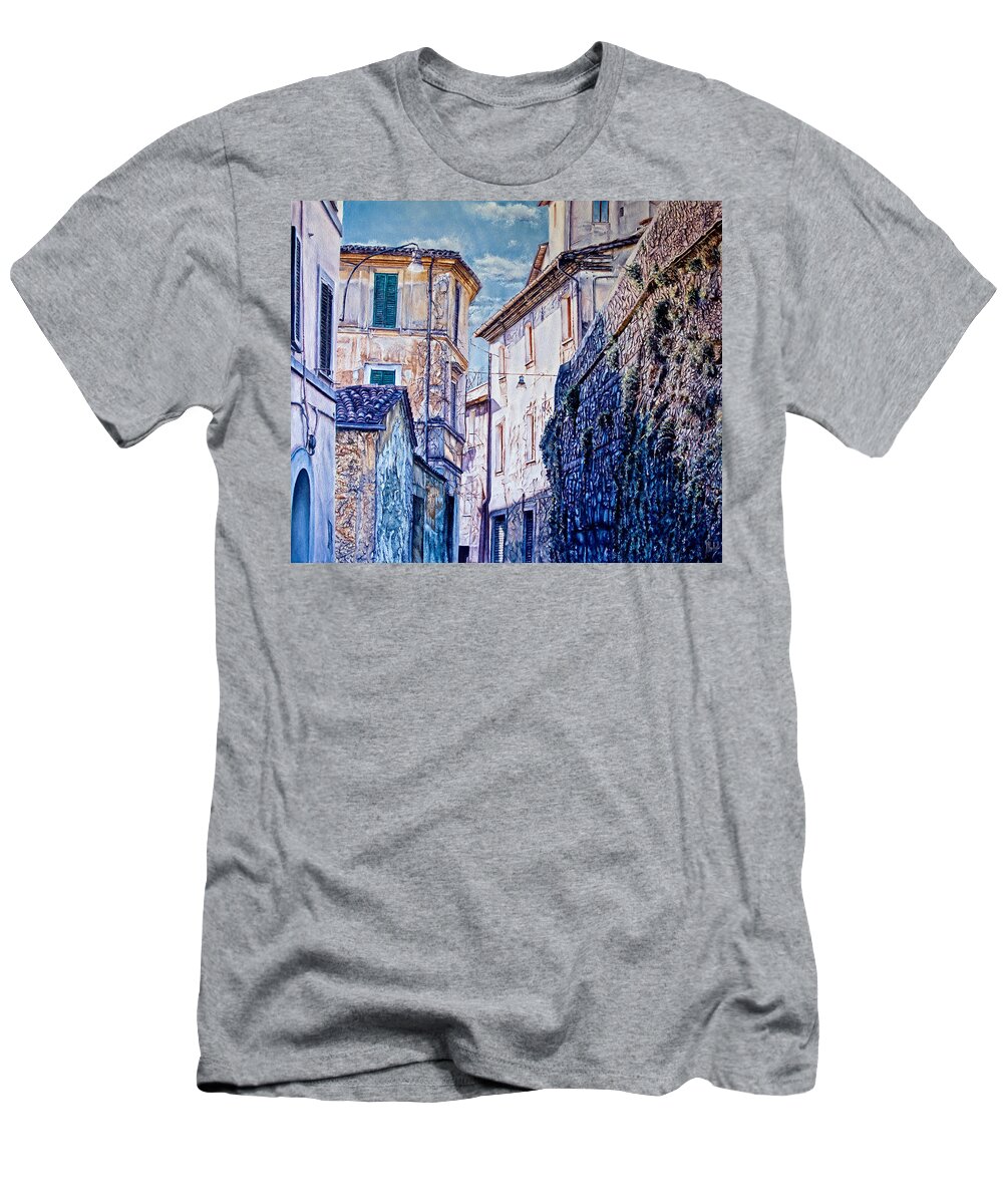 History T-Shirt featuring the painting The Wall by Michelangelo Rossi