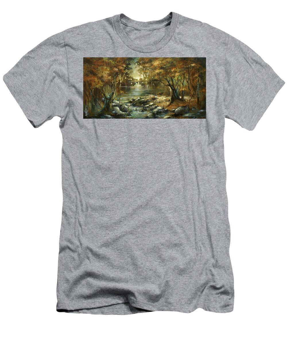 Landscape T-Shirt featuring the painting The Way Home by Michael Lang