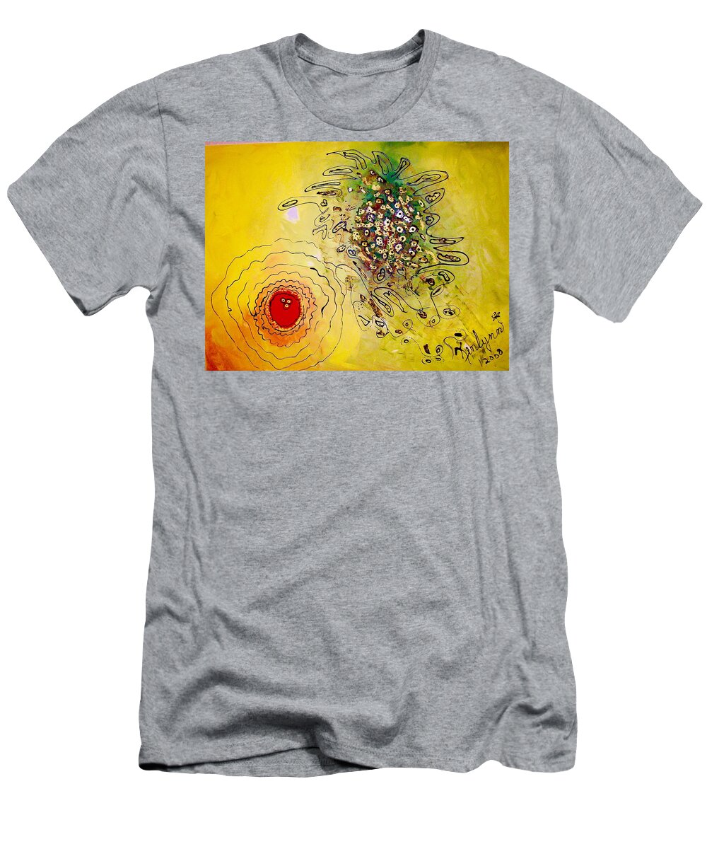  Abstract T-Shirt featuring the painting The World is Waiting For the Sunrise by Kenlynn Schroeder