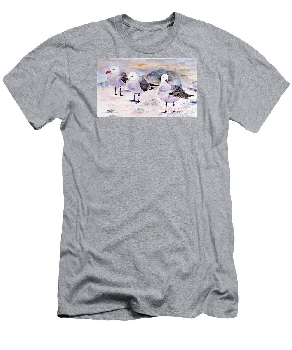 Birds T-Shirt featuring the painting Three Carmelites by Marsha Karle