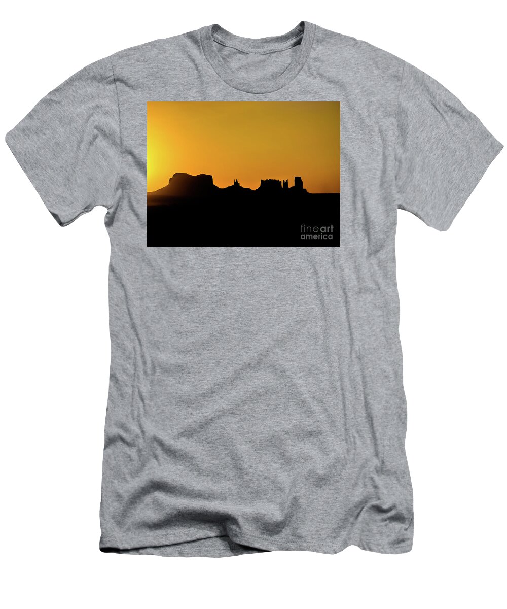 American T-Shirt featuring the photograph Three sisters backlight by Benny Marty