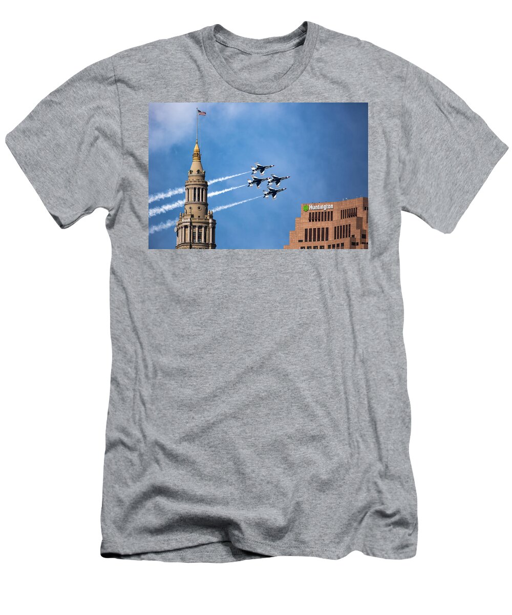 Cleveland T-Shirt featuring the photograph Thunderbirds in Cleveland by Dale Kincaid