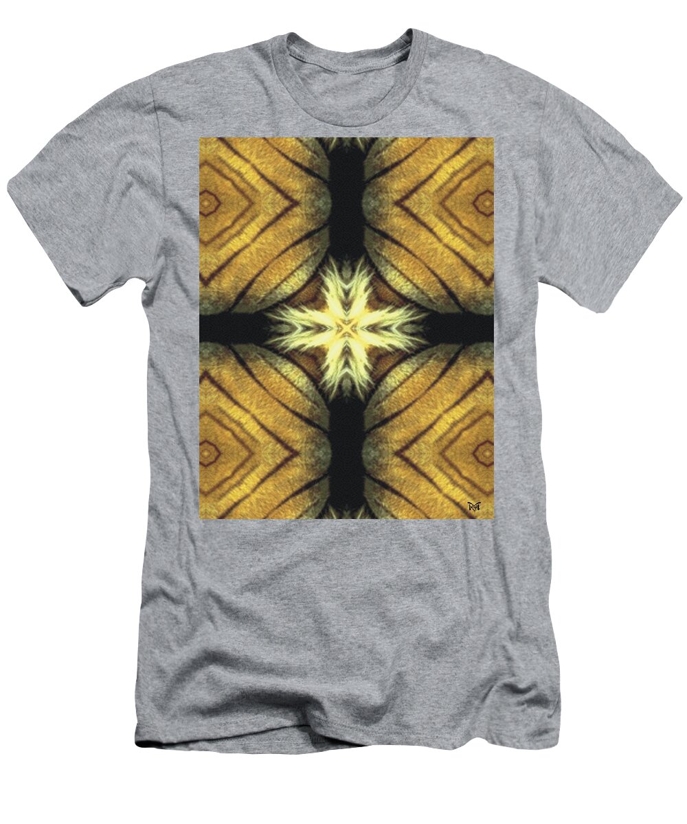 Digital T-Shirt featuring the digital art Tiger Cross by Maria Watt