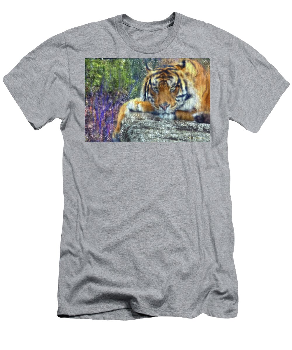 Tiger T-Shirt featuring the digital art Tigerland by Michael Cleere