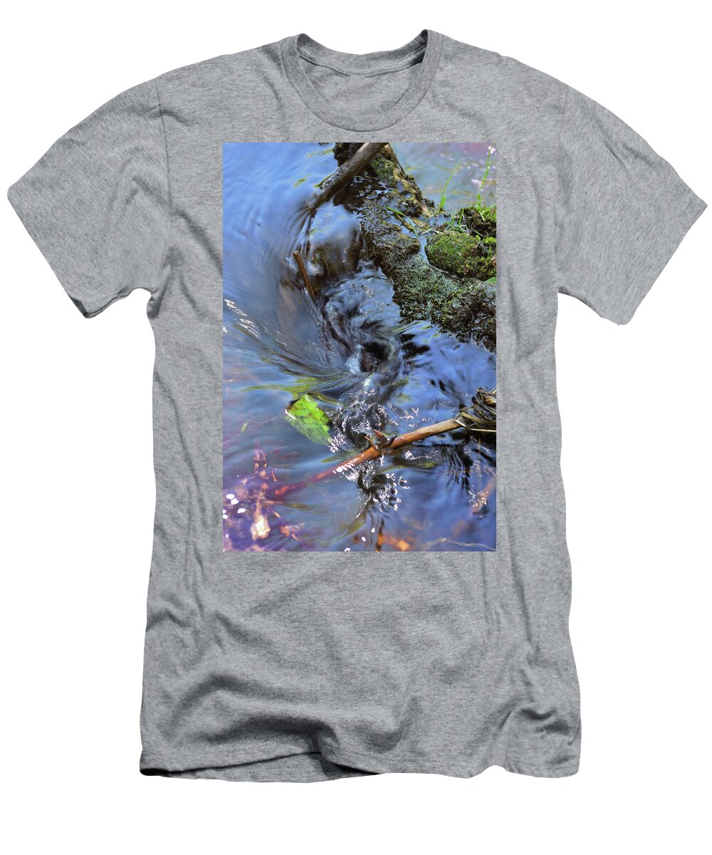 Nature T-Shirt featuring the photograph Tiny Whirlpool by Ron Cline