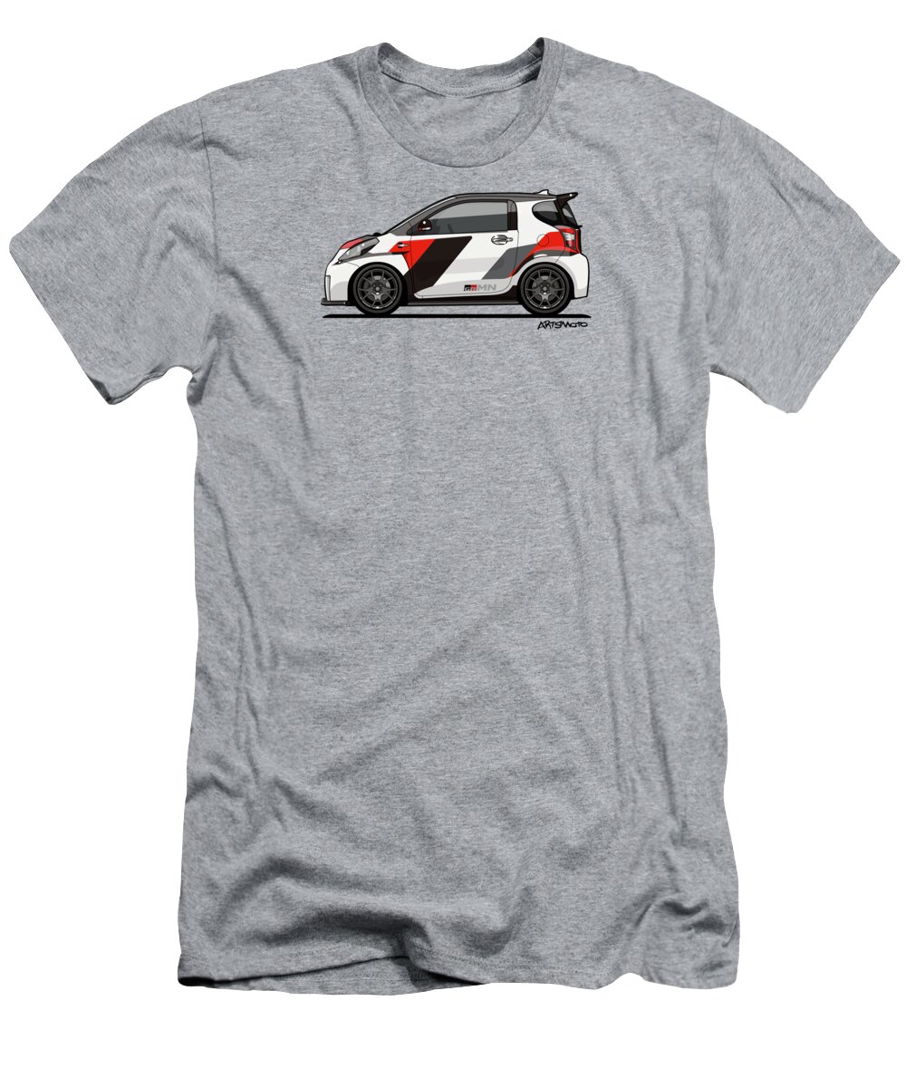 Automotive Art T-Shirt featuring the digital art Toyota Scion GRMN iQ Racing Concept by Tom Mayer II Monkey Crisis On Mars