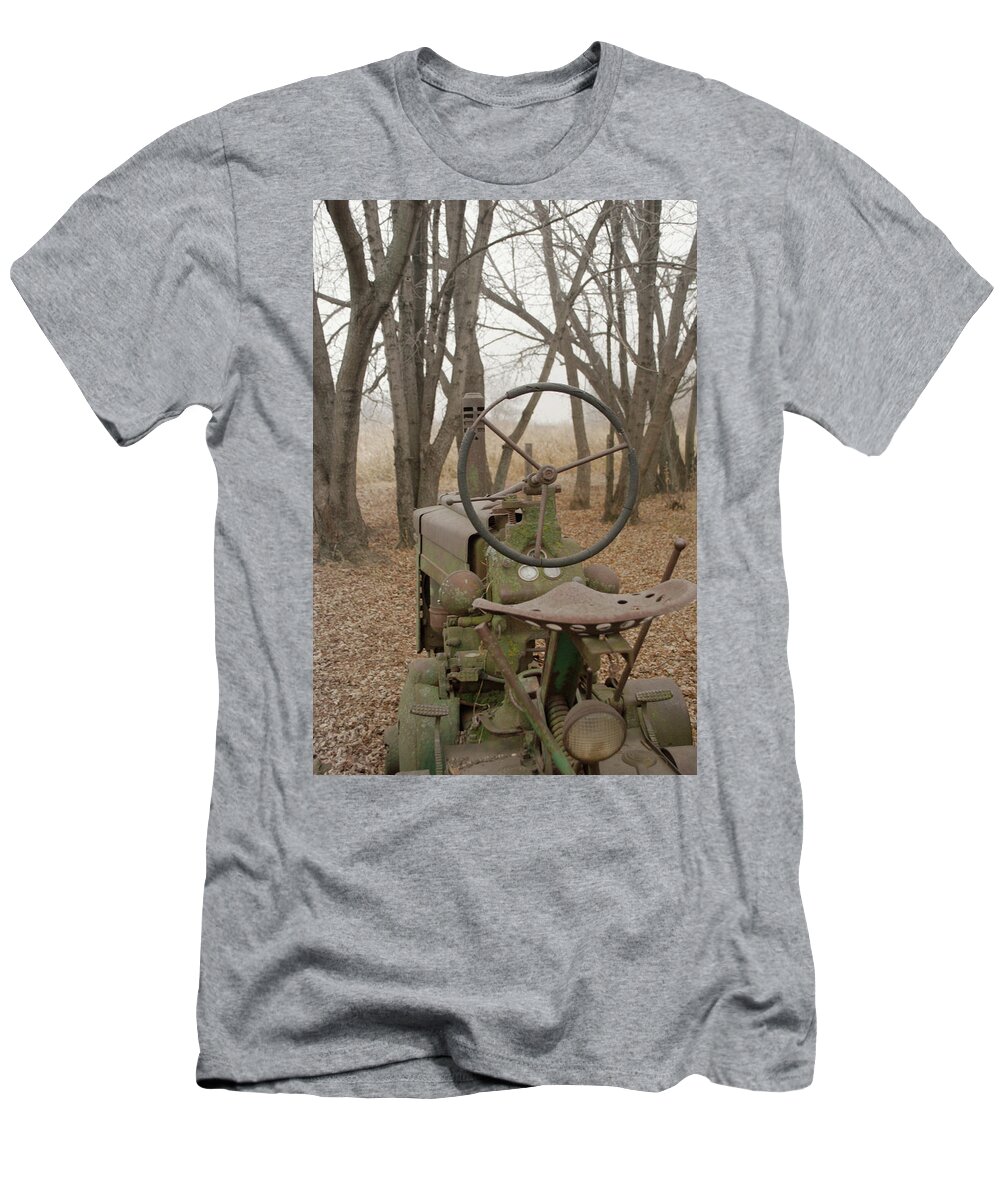 Tractor T-Shirt featuring the photograph Tractor Morning by Troy Stapek