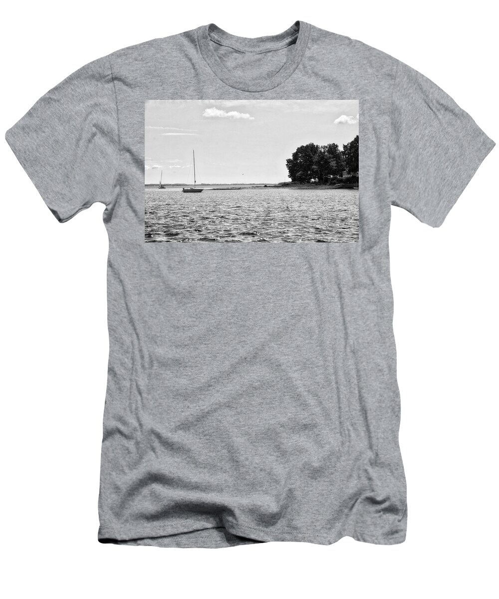 B&w T-Shirt featuring the photograph Tranquillity by Ingrid Dendievel