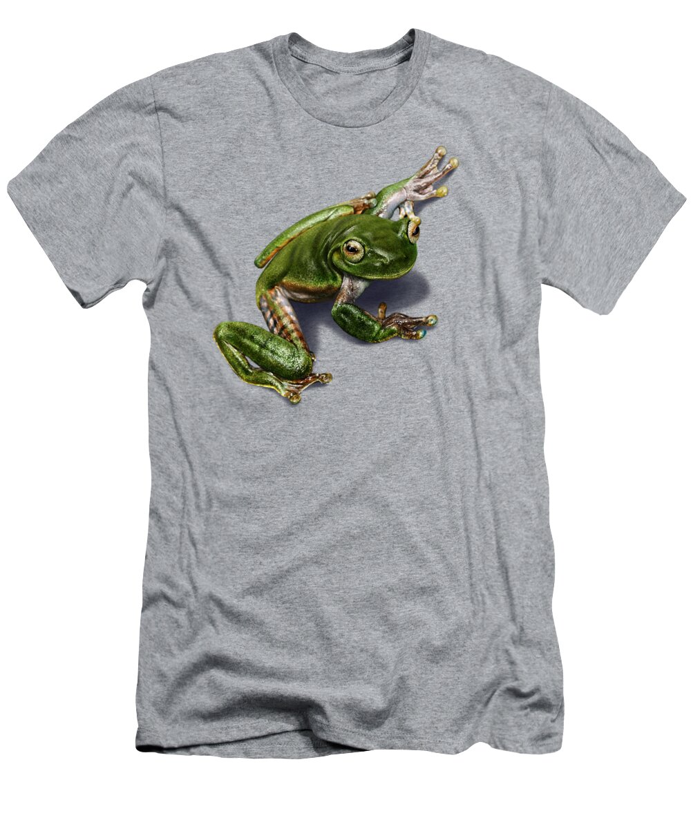 Tree Frog T-Shirt featuring the digital art Tree Frog by Owen Bell