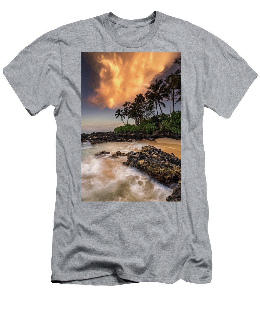 Maui T-Shirt featuring the photograph Tropical Nuclear Sunrise by Pierre Leclerc Photography