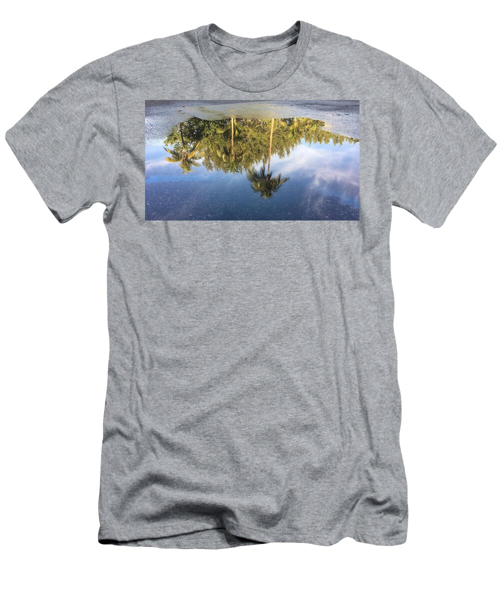 Florida T-Shirt featuring the photograph Tropical Reflections Delray Beach Florida by Lawrence S Richardson Jr