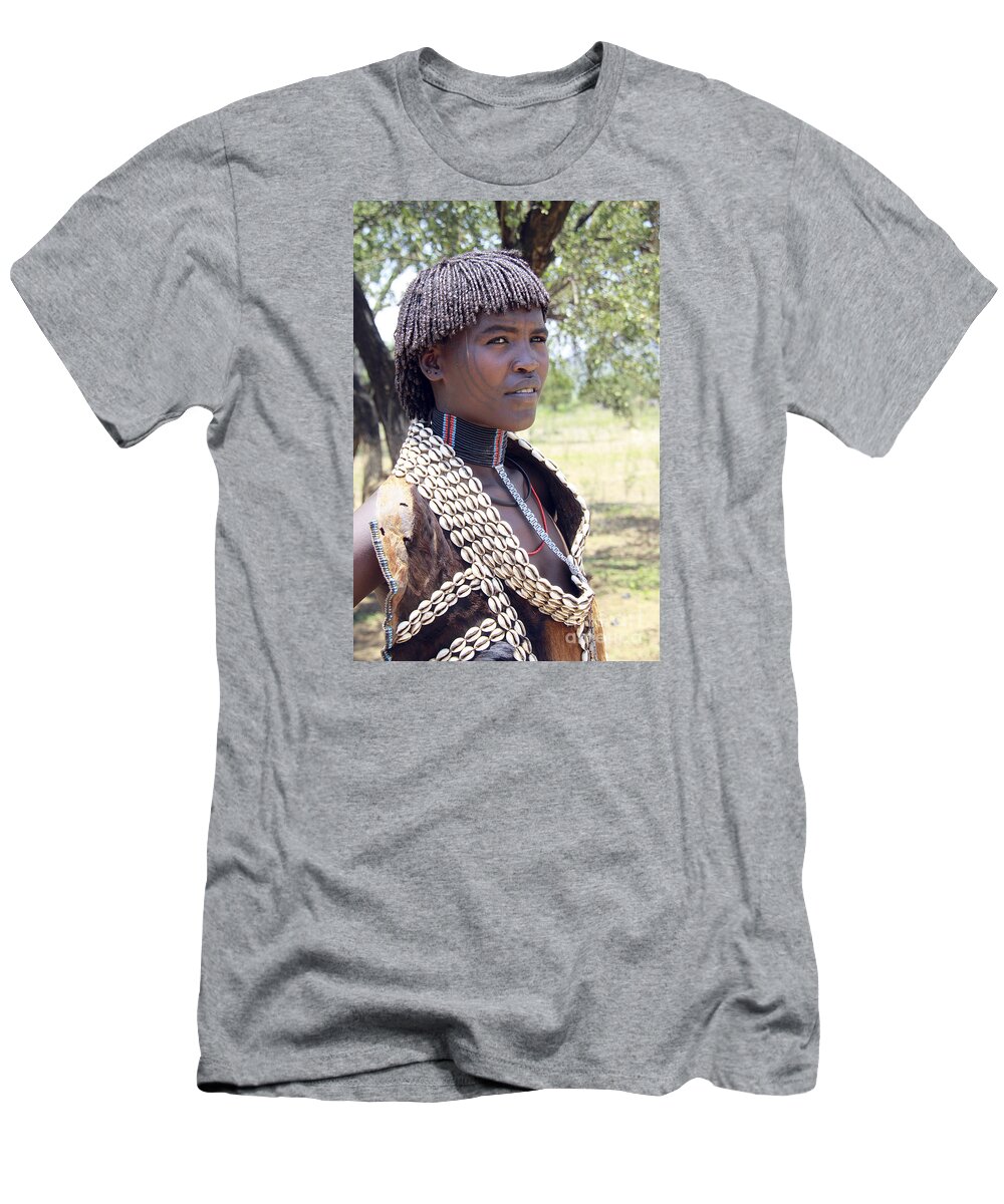 Ethiopia T-Shirt featuring the photograph Tsamai tribe by Gilad Flesch