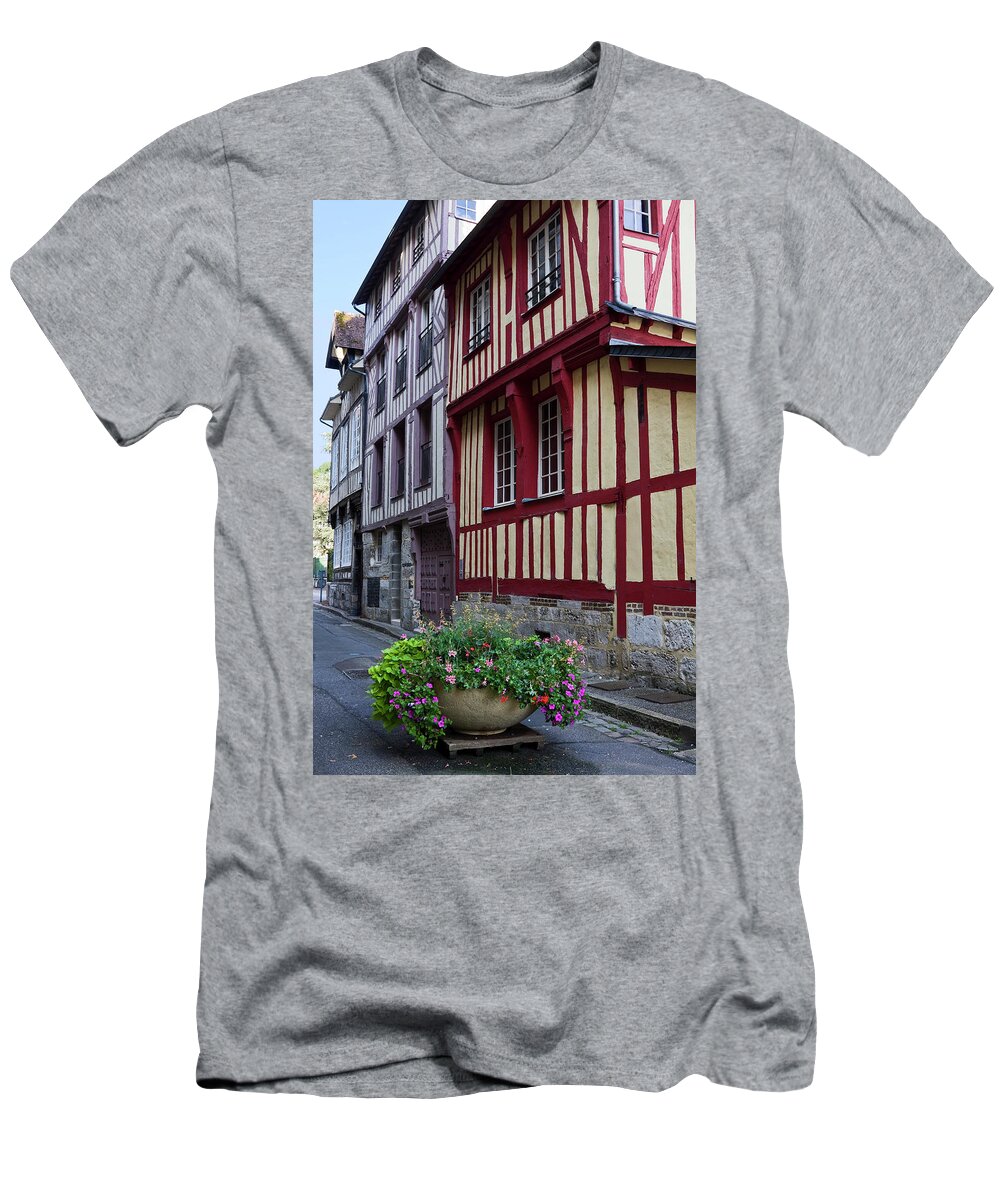 Pedestrian Street T-Shirt featuring the photograph Tudor Buildings by Sally Weigand