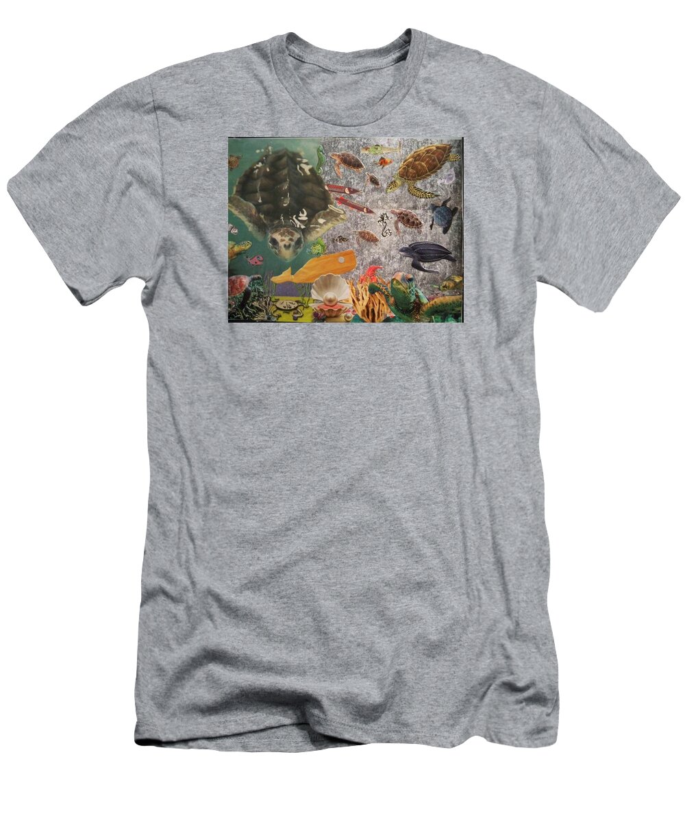 Turtle T-Shirt featuring the photograph Turtles Smurtles by Nancy Graham