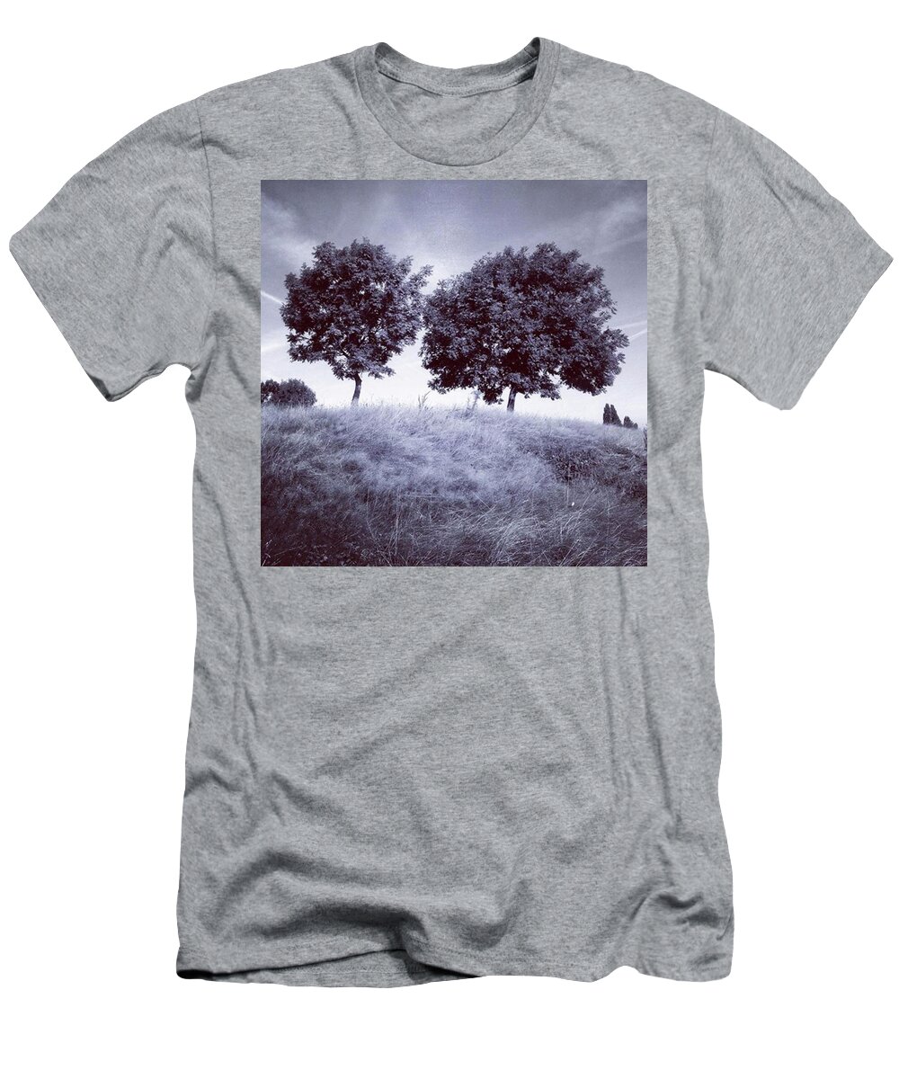 Snapseed T-Shirt featuring the photograph Two Rowans
the Cloddies, Nuneaton by John Edwards