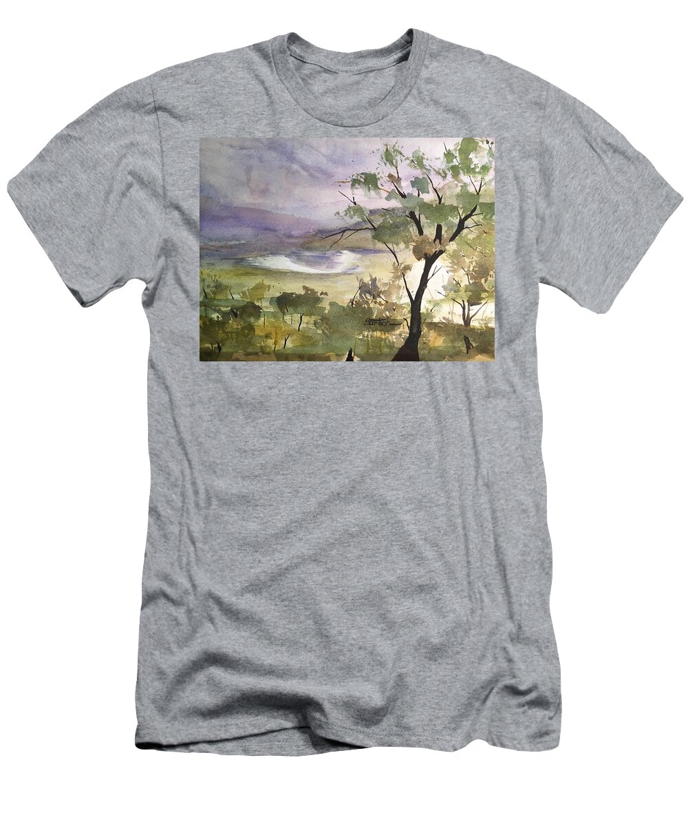 Sky T-Shirt featuring the painting Underpainting Scene by David Bartsch