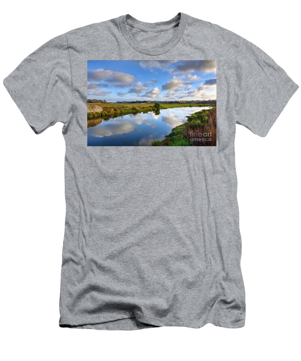Upper T-Shirt featuring the photograph Upper Newport Bay Nature Preserve by Eddie Yerkish