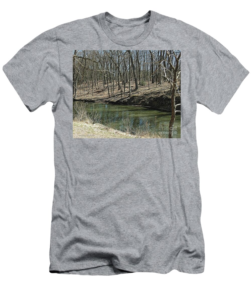 Photography T-Shirt featuring the photograph Upstream by Kathie Chicoine