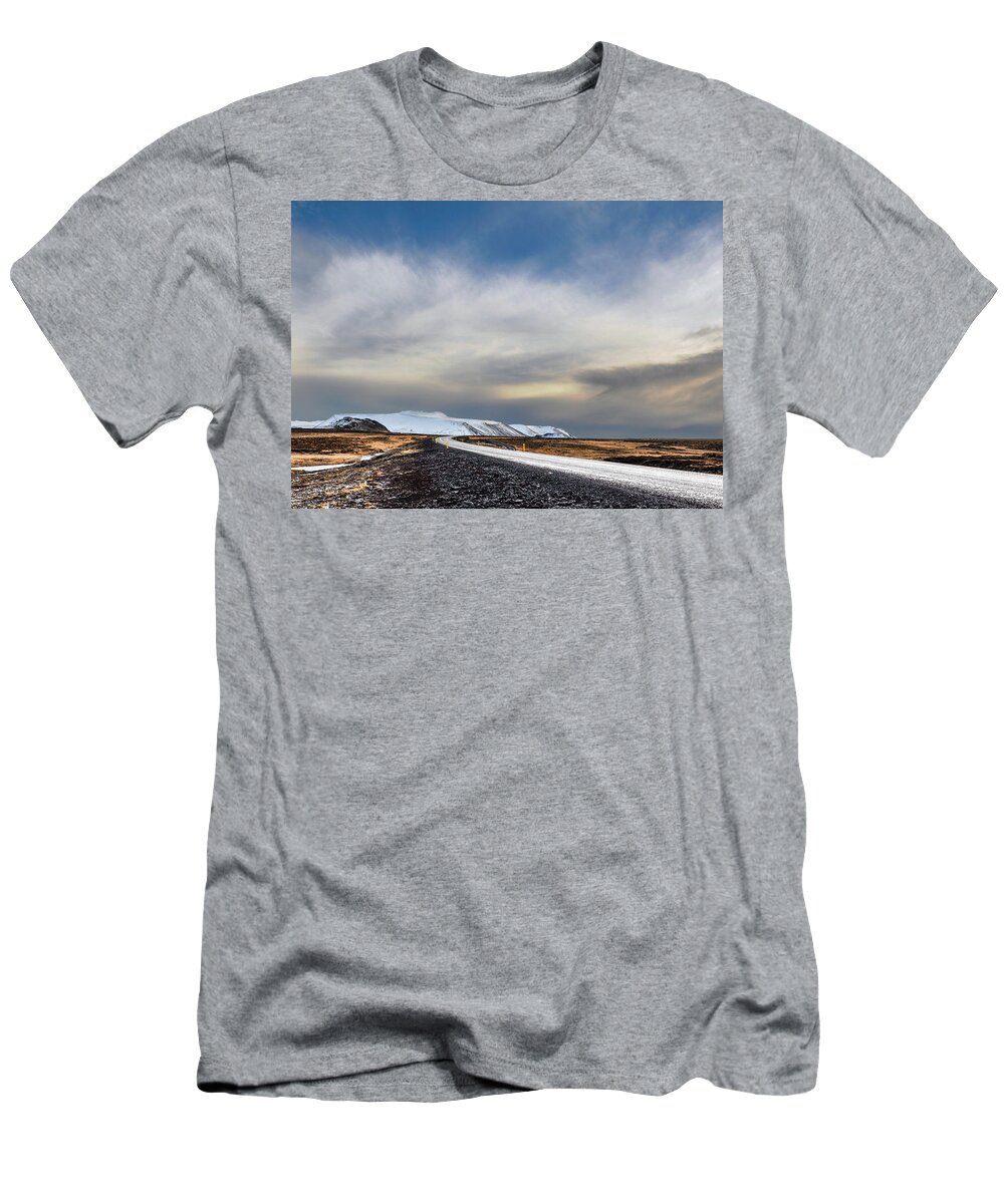 Iceland T-Shirt featuring the photograph Vanishing Point by Geoff Smith