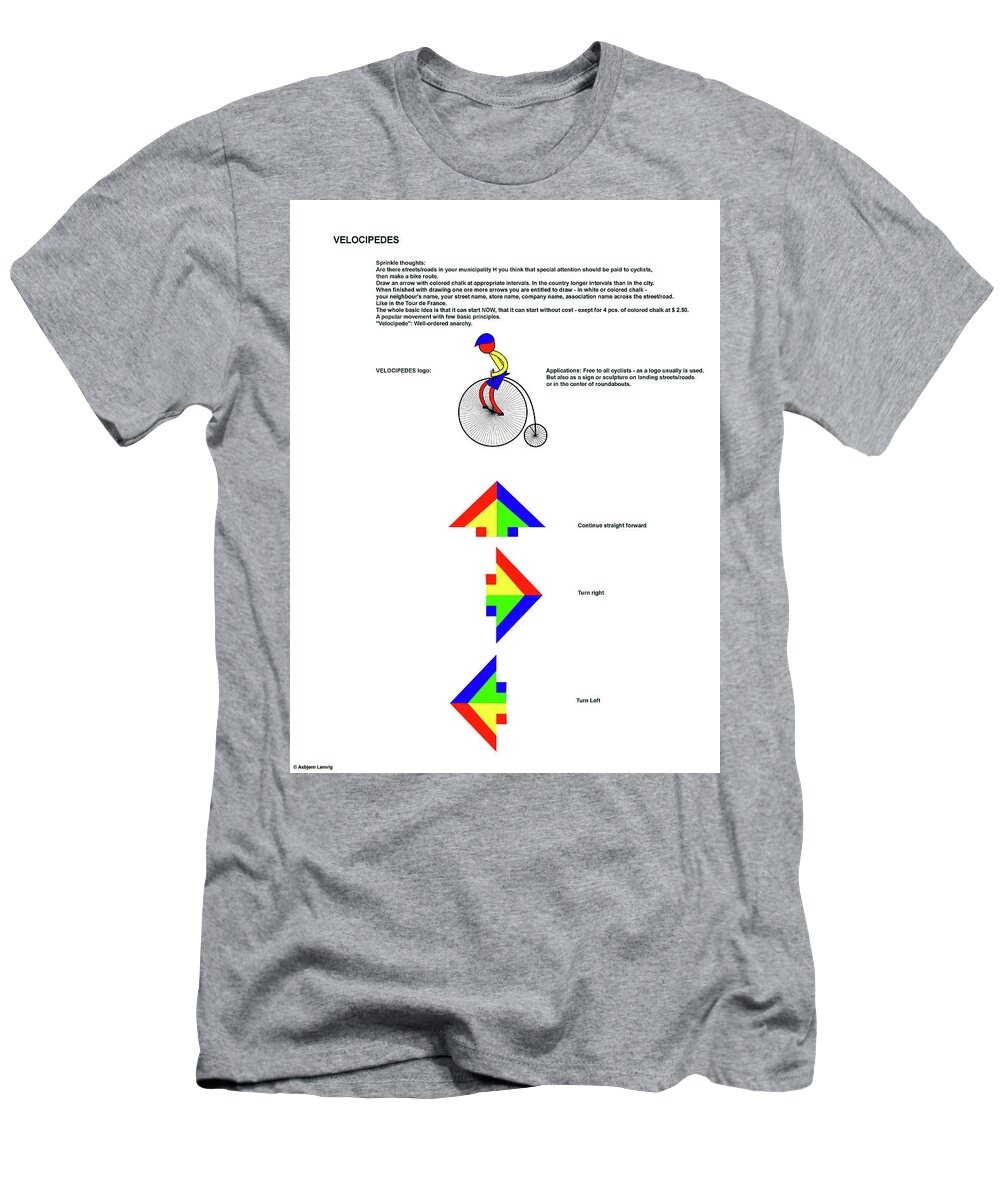 Velocipedes Idea T-Shirt featuring the mixed media VELOCIPEDES idea by Asbjorn Lonvig