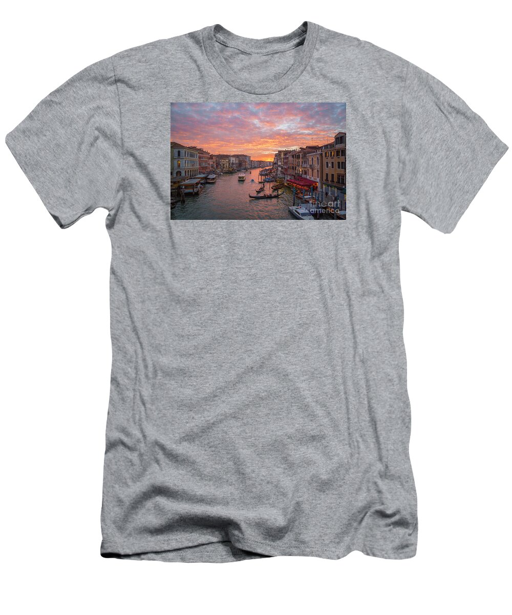 Italy T-Shirt featuring the photograph Venice at sunset - Italy by Jeffrey Worthington