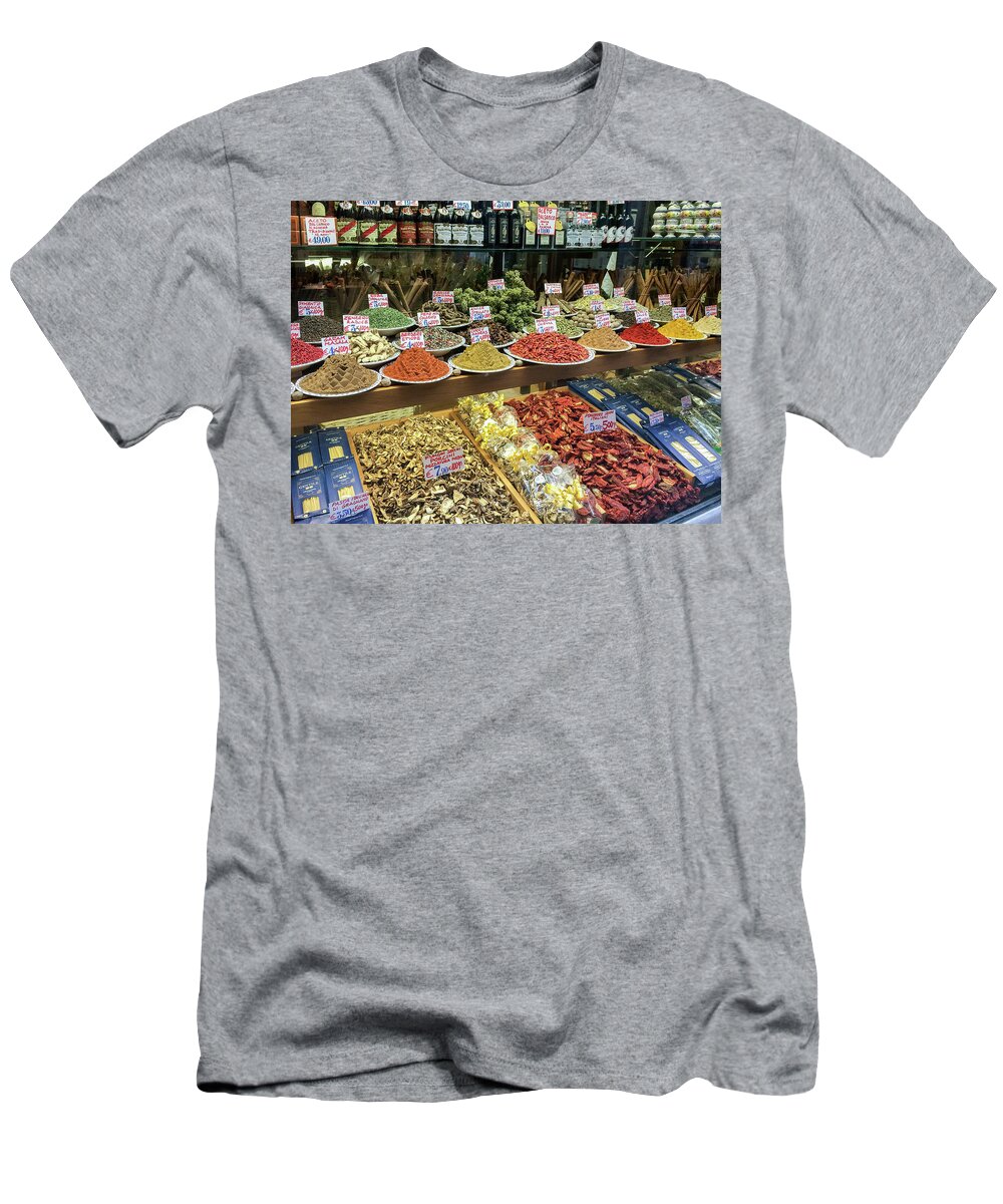 Venice T-Shirt featuring the photograph Italian Market Spices by Bert Peake