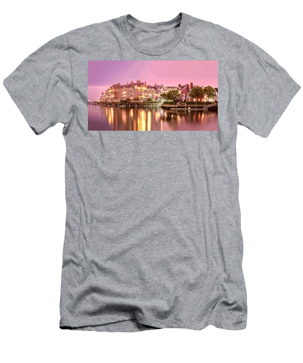 Usa T-Shirt featuring the photograph Venice of Jersey City by Val Black Russian Tourchin