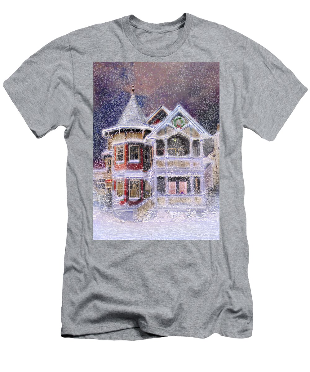 House T-Shirt featuring the digital art Victorian Christmas by Steve Karol