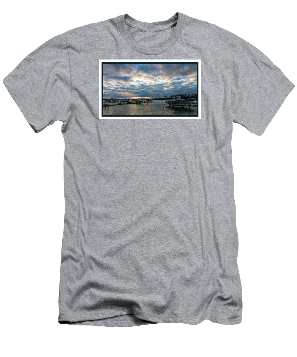 Indian River T-Shirt featuring the photograph View From Marina Bay by Dorothy Cunningham