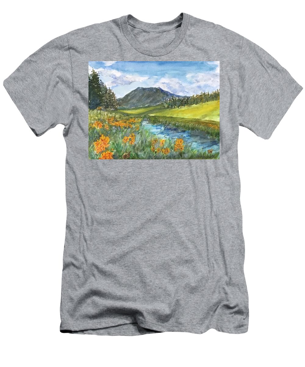 Arizona T-Shirt featuring the painting View of the Peak by Cheryl Wallace
