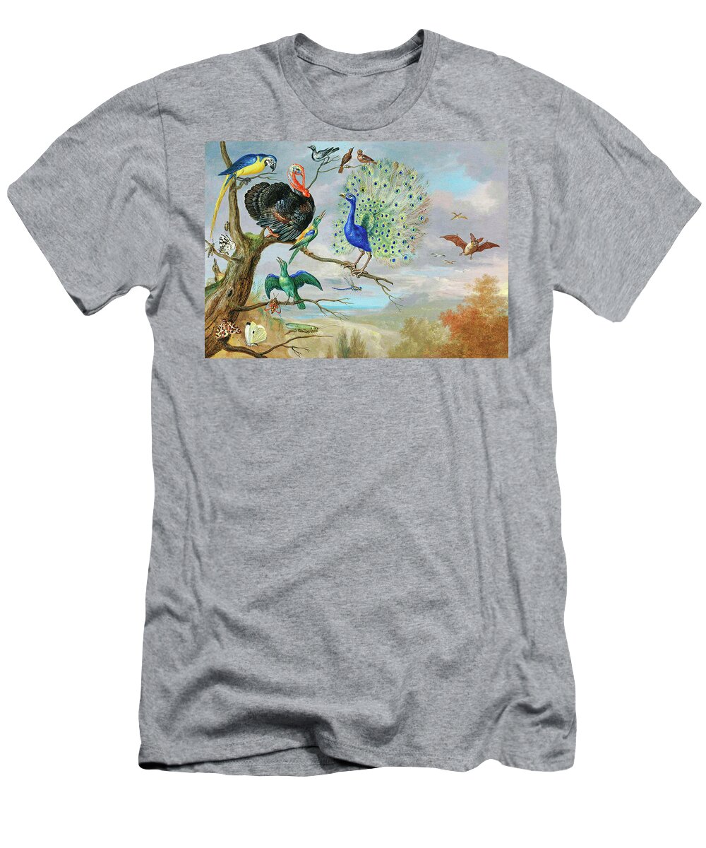 Orient T-Shirt featuring the photograph Vintage Birds Painting by Munir Alawi