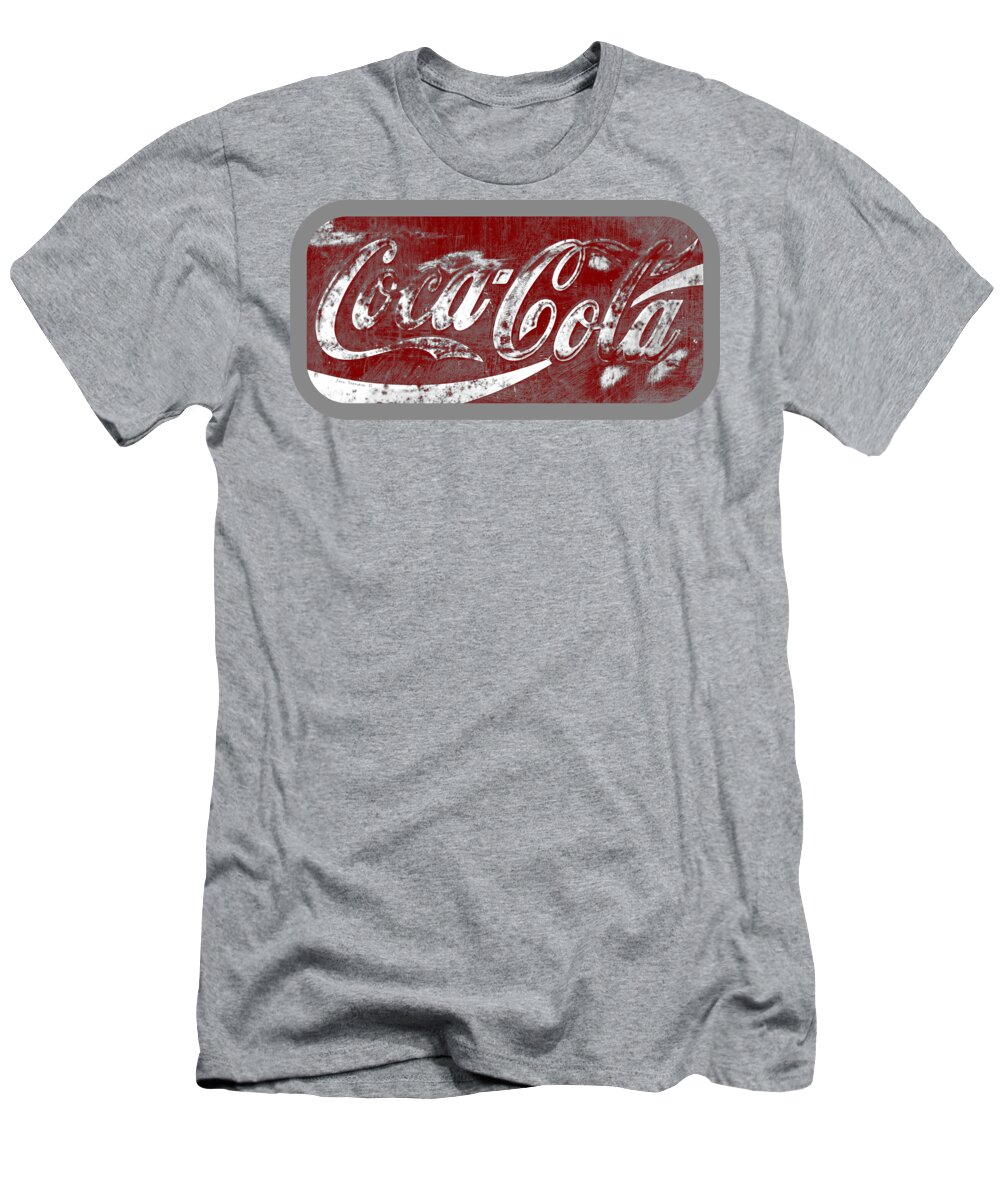 Coca Cola Red And White Sign Gray Border With Transparent Background  T-Shirt by Lone Palm Studio - Fine Art America