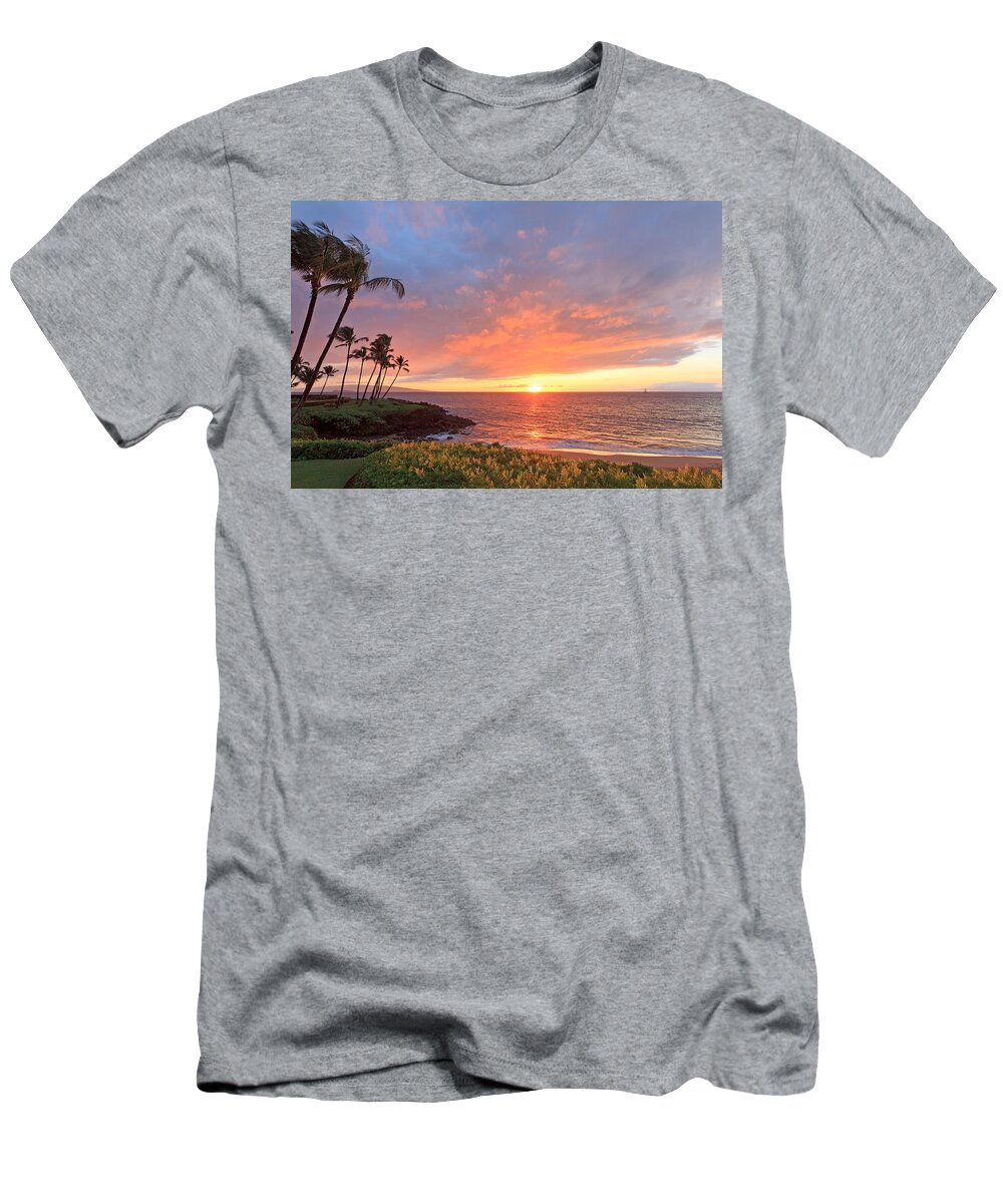 Afternoon T-Shirt featuring the photograph Wailea Sunset by David Olsen