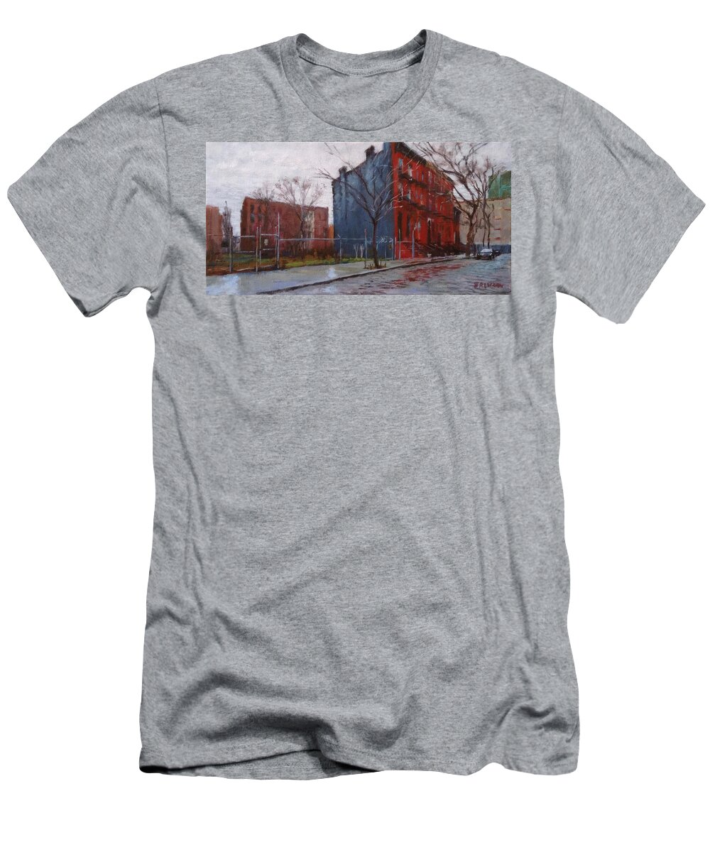 New York T-Shirt featuring the painting Waiting for Spring No. 2 by Peter Salwen