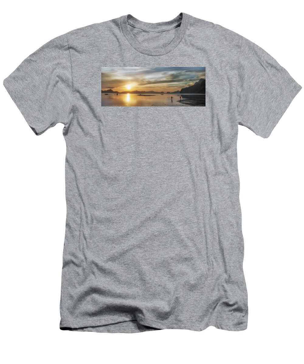 Asia T-Shirt featuring the photograph Walking in the Sun by John Swartz