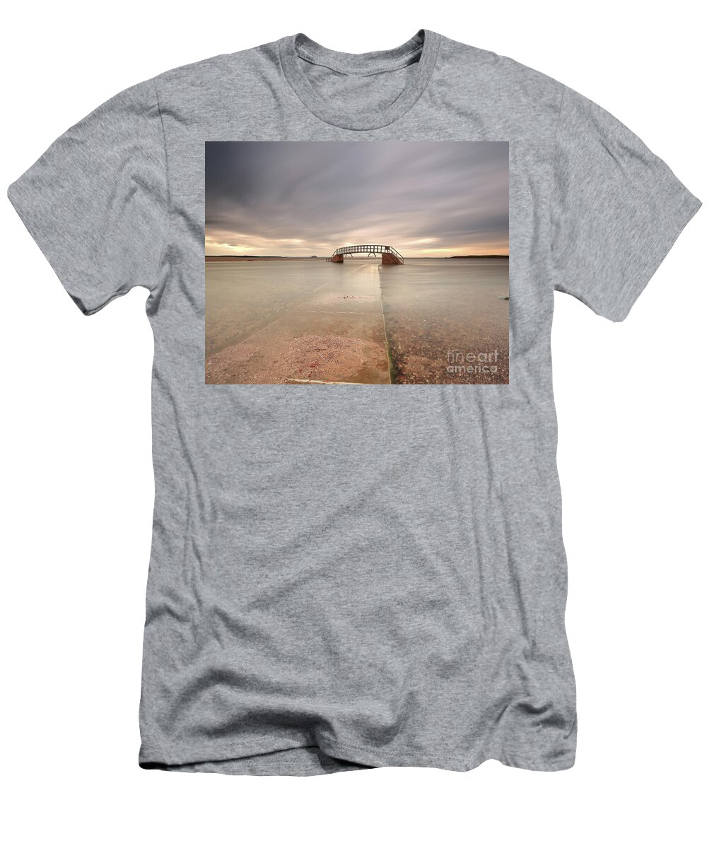 Bridge T-Shirt featuring the photograph Walkway to the Stairs by Maria Gaellman