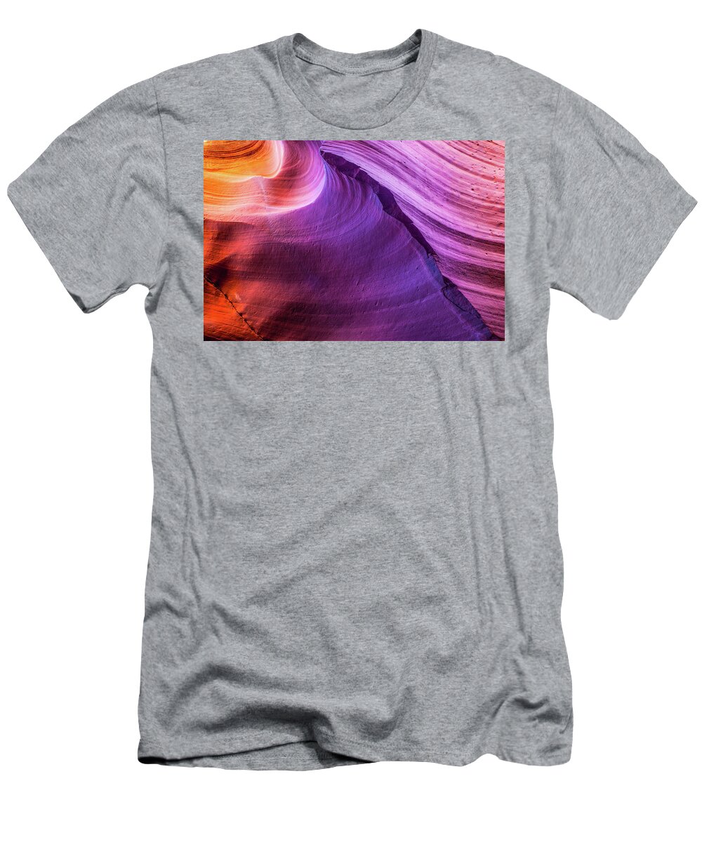 Wave T-Shirt featuring the photograph WaterHole Canyon Wave by Lon Dittrick