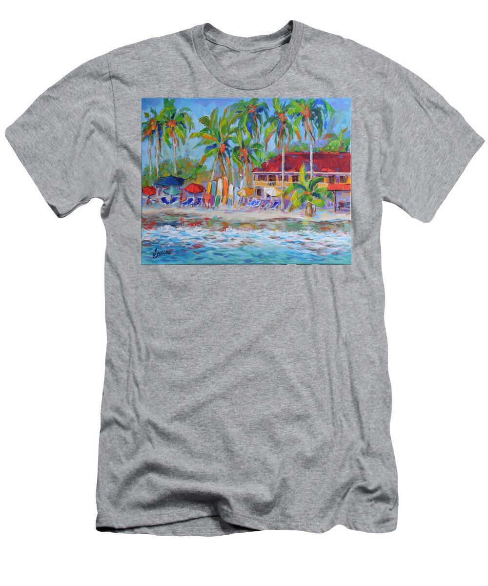 Tropical T-Shirt featuring the painting Weekend Escape by Jyotika Shroff