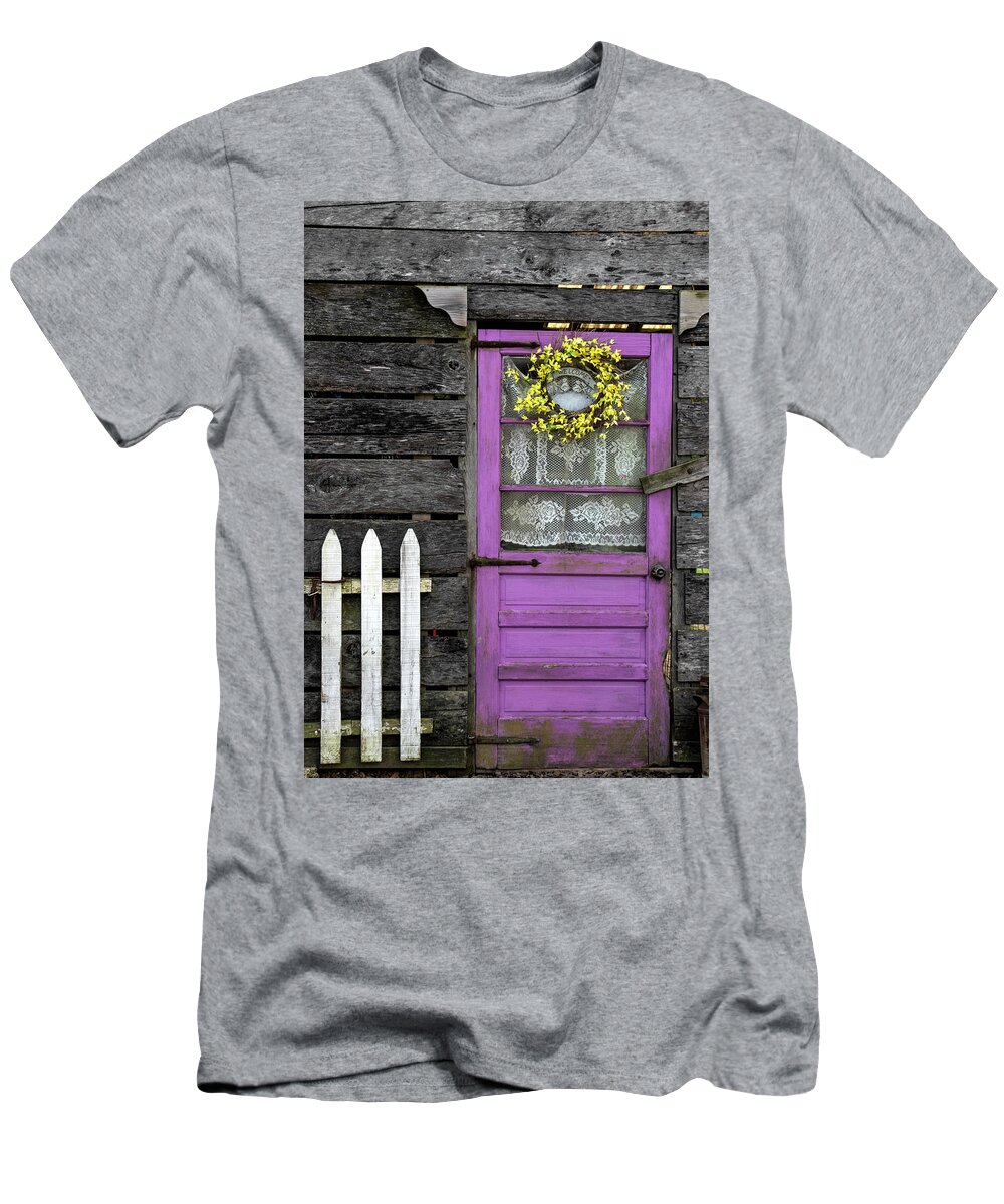Cabin T-Shirt featuring the photograph Welcome to the Farm by Holly Ross