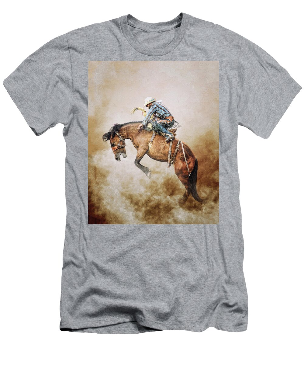 Cowboy T-Shirt featuring the photograph Welcome to the Wild Wild West by Ron McGinnis