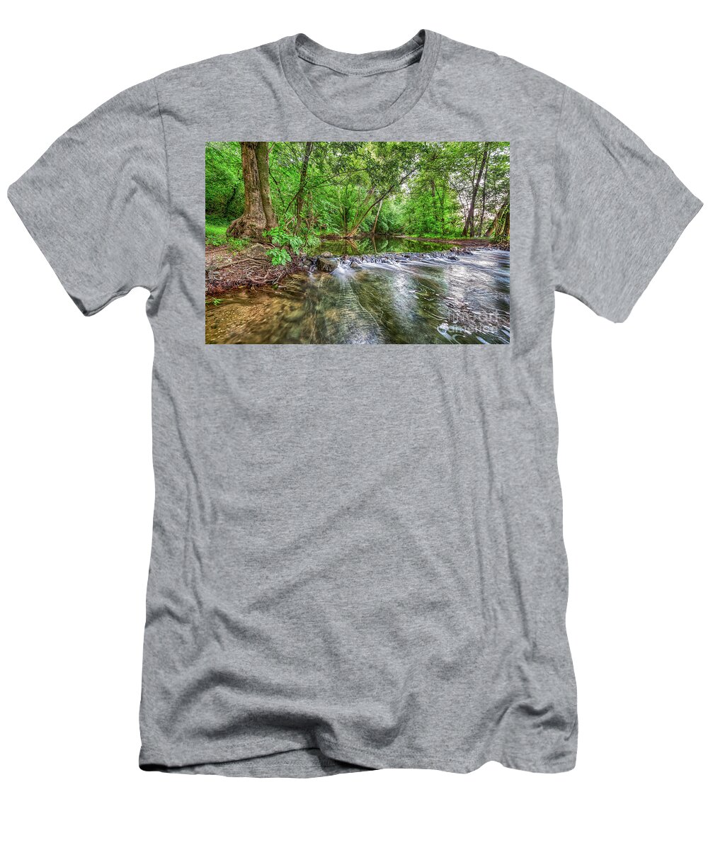 Rock T-Shirt featuring the photograph West Fork Rock Spillway by David Smith