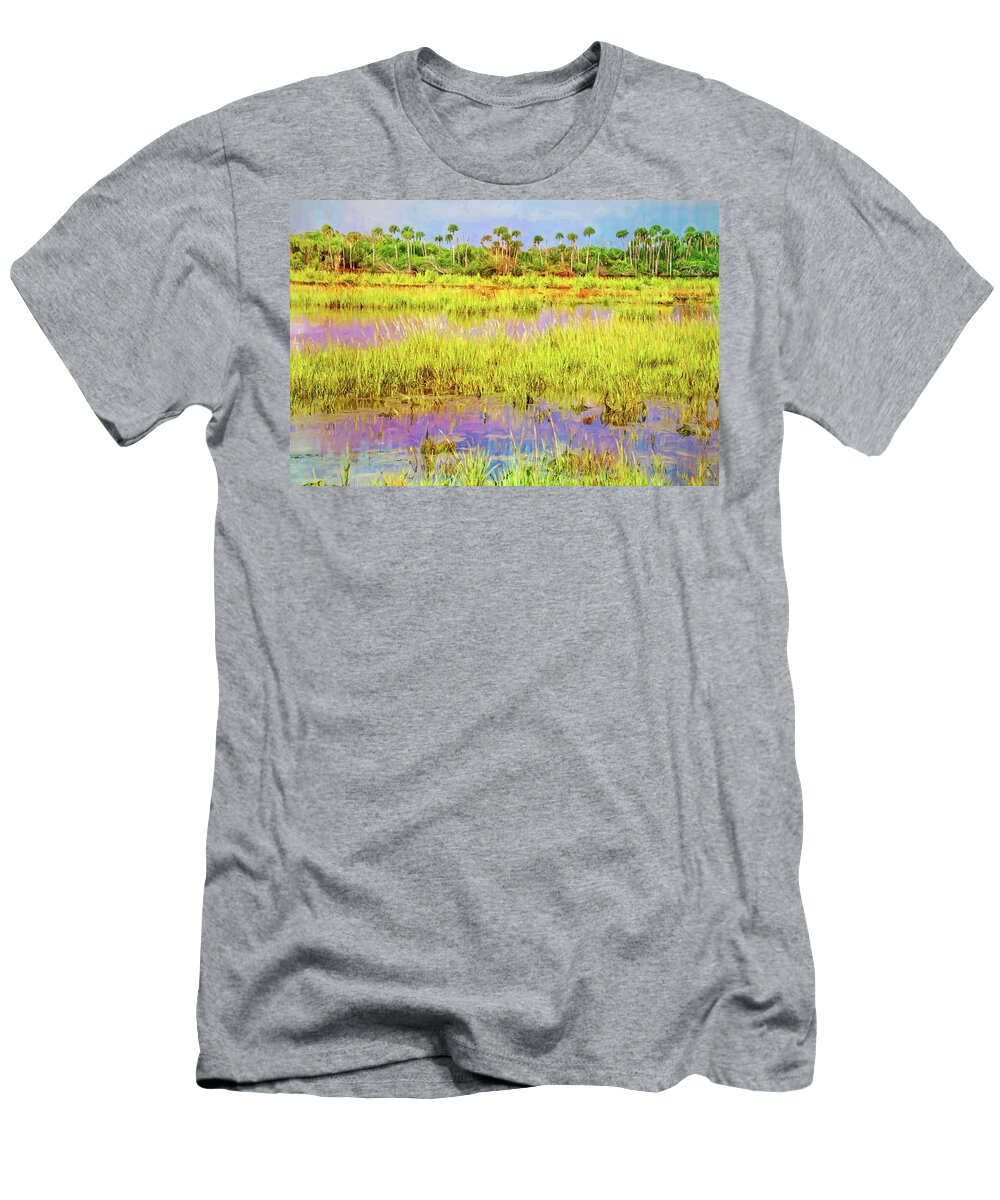 Alicegipsonphotographs T-Shirt featuring the photograph Wetlands Along The Loop by Alice Gipson