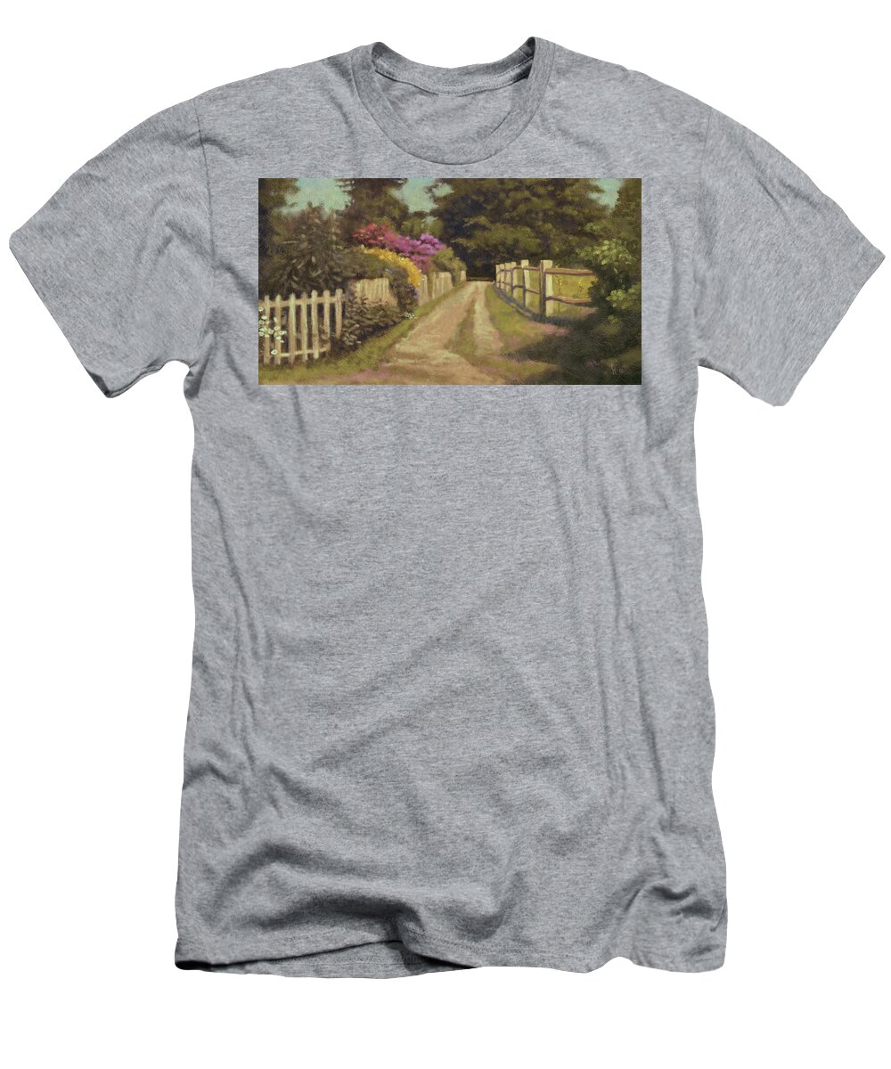 Landscape T-Shirt featuring the painting When Life was Good by Arie Van der Wijst