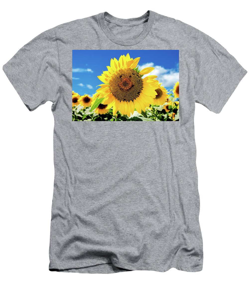 Farm T-Shirt featuring the photograph When Nature Smiles Back by Greg Fortier