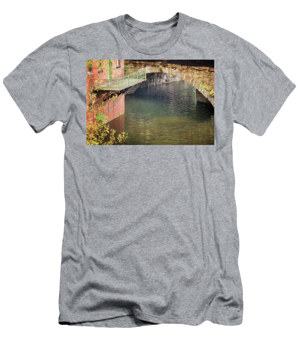 Whetstone Brook T-Shirt featuring the photograph Whetstone Bridge by Tom Singleton