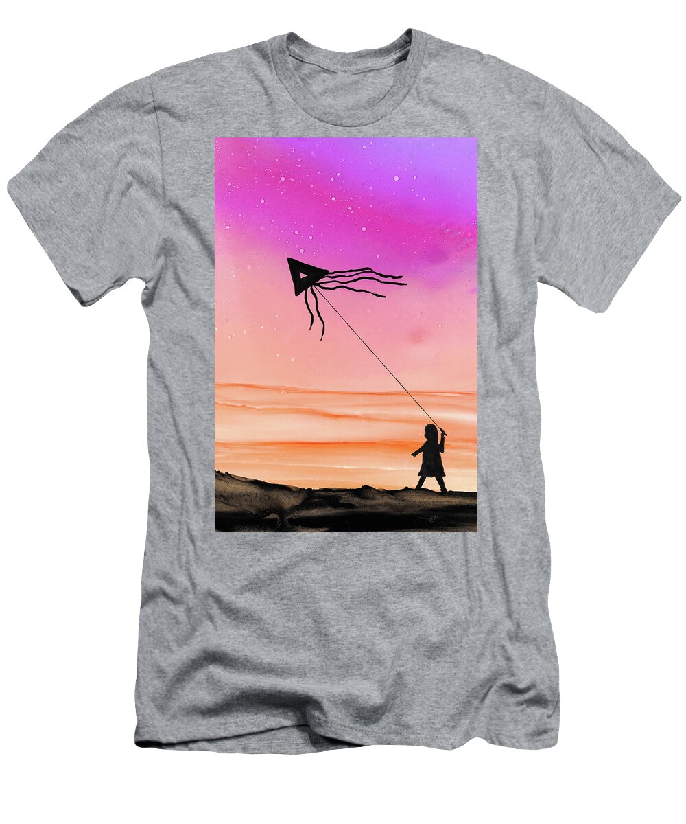 Bright T-Shirt featuring the painting Whisper in the Wind by Eli Tynan