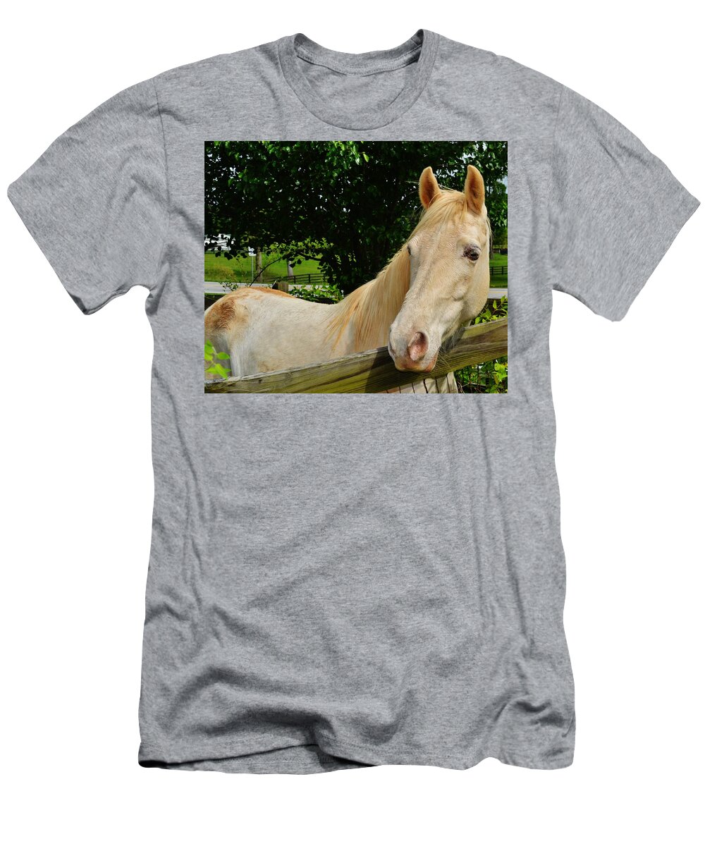 Horse T-Shirt featuring the photograph Whitey by Eileen Brymer