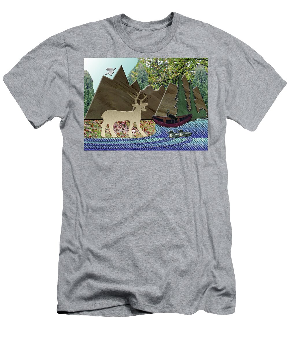 Wild Rural T-Shirt featuring the photograph Wild Rural Animals by Rockin Docks Deluxephotos