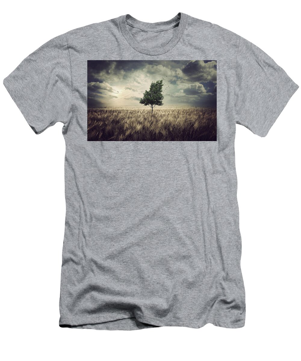 Cloud T-Shirt featuring the digital art Wind by Zoltan Toth