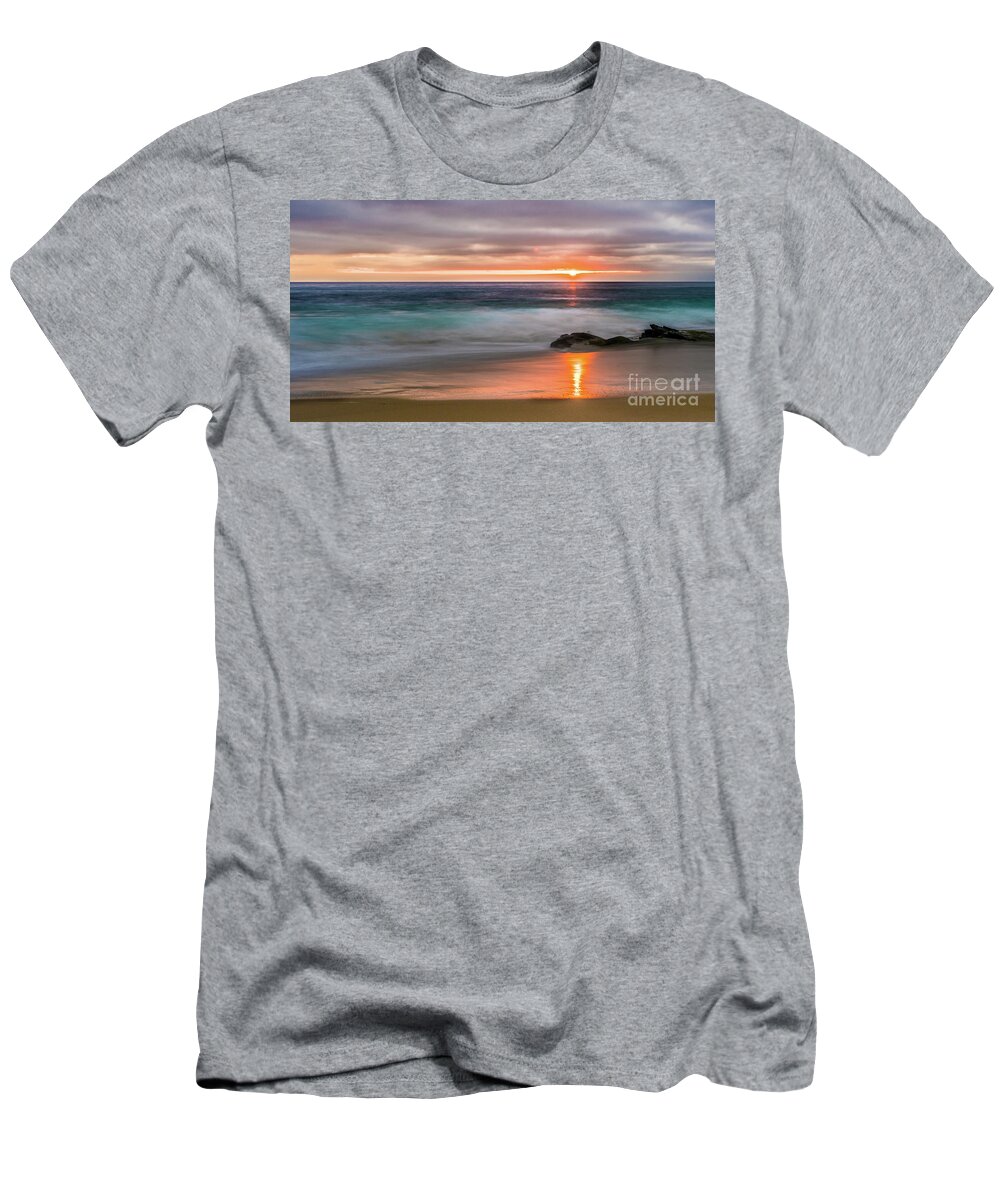 Beach T-Shirt featuring the photograph Windansea Beach at Sunset by David Levin
